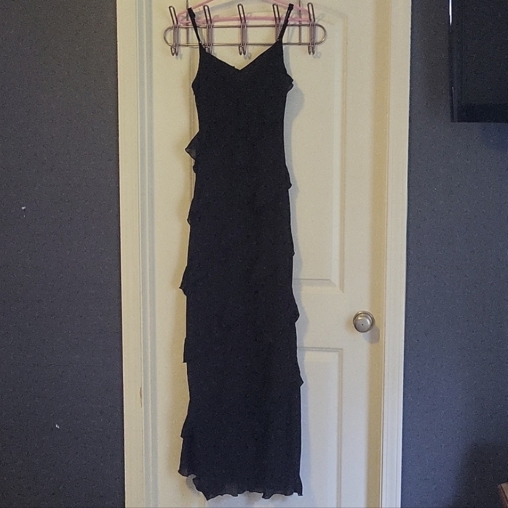 Petal & Pup Ciao Ruffle Maxi Dress In Black S NWT - Picture 12 of 12